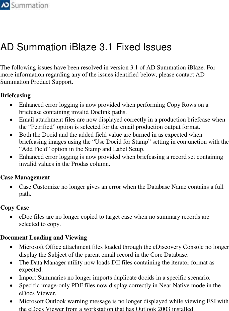 Summation Iblaze 3.1 User Manual